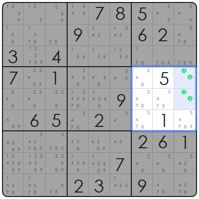 sudoku swordfish pattern